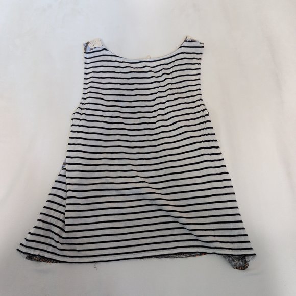Tiny Boho Mixed-Print Crochet Yoke Tank Blouse‎ S - Picture 3 of 7
